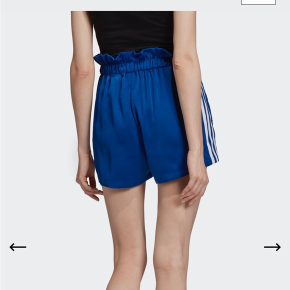 NEW Adidas women activewear dress satin shorts, size XS - blue - Picture 5 of 15